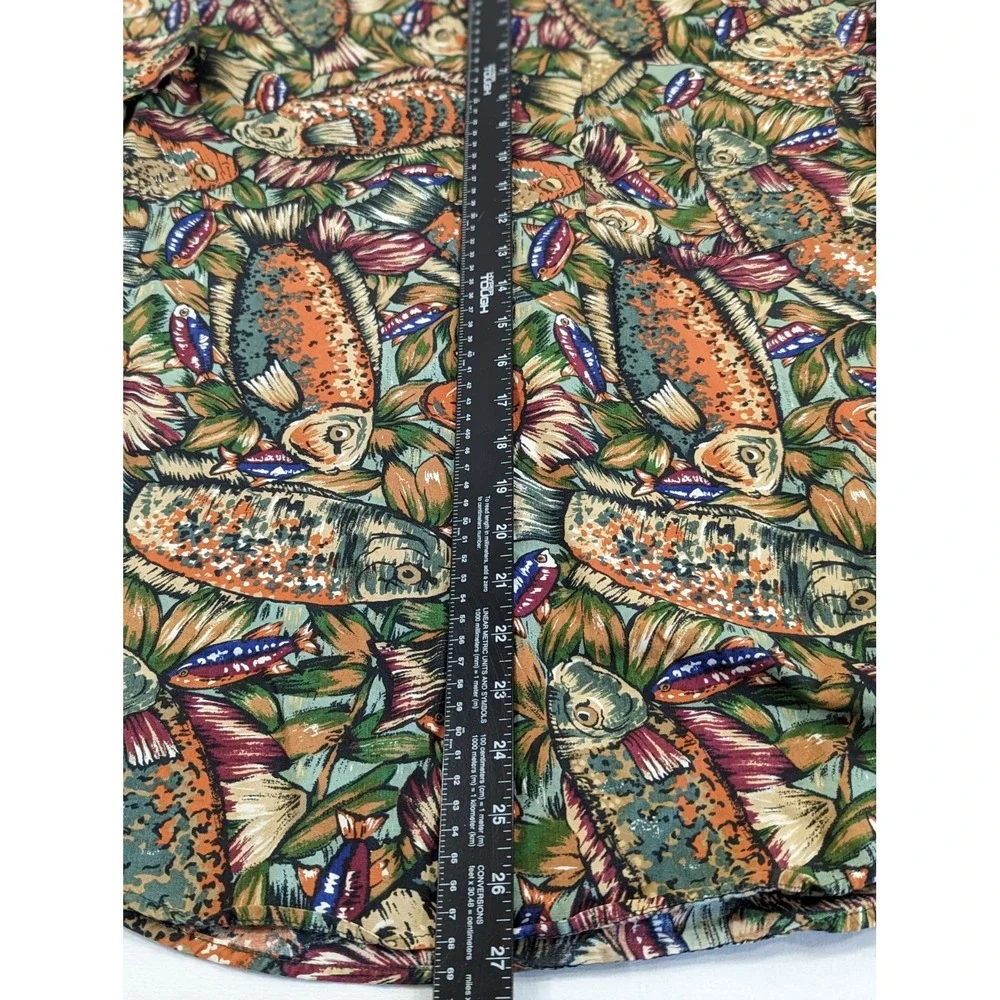 Vintage 90s Banana Republic Safari & Travel Clothing Safari Fish All Over Small‎